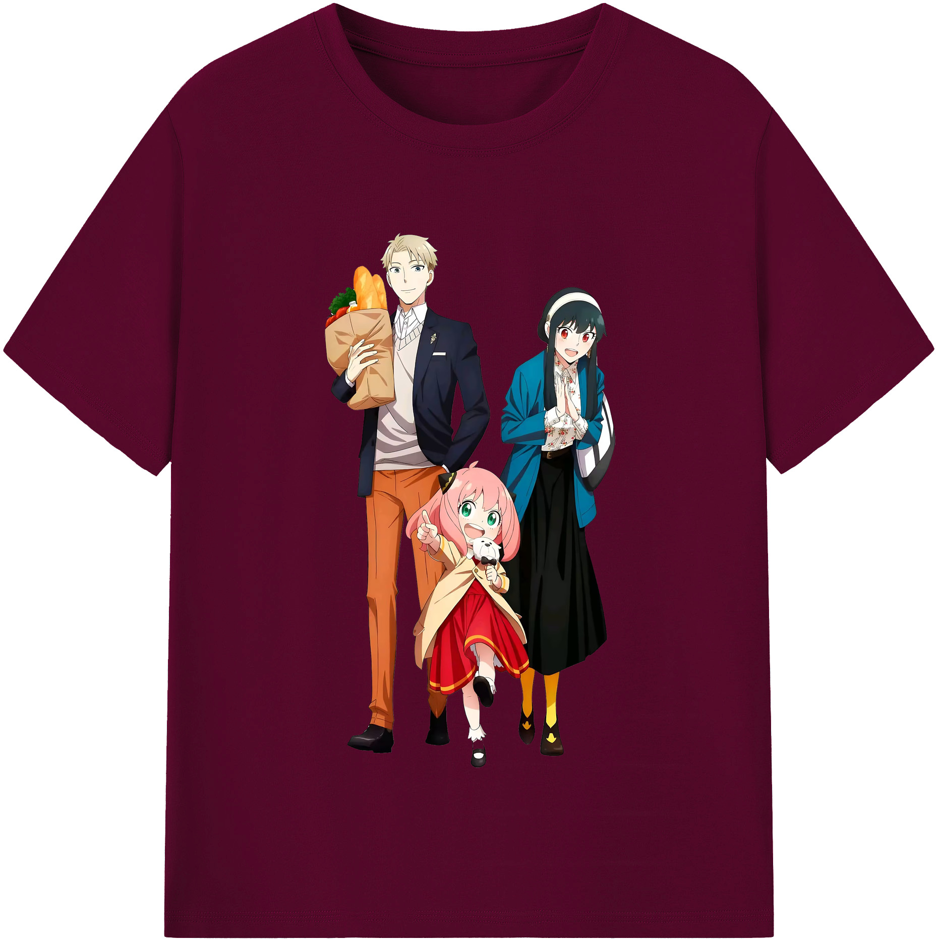 （画像用） SPY×FAMILY间谍家家酒 レディースカジュアルプリントTシャツ（綿100％）